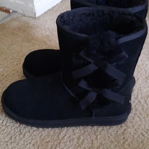 Black suede boots